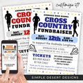 running theme fundraiser flyers for cross country or any track team fundraising event